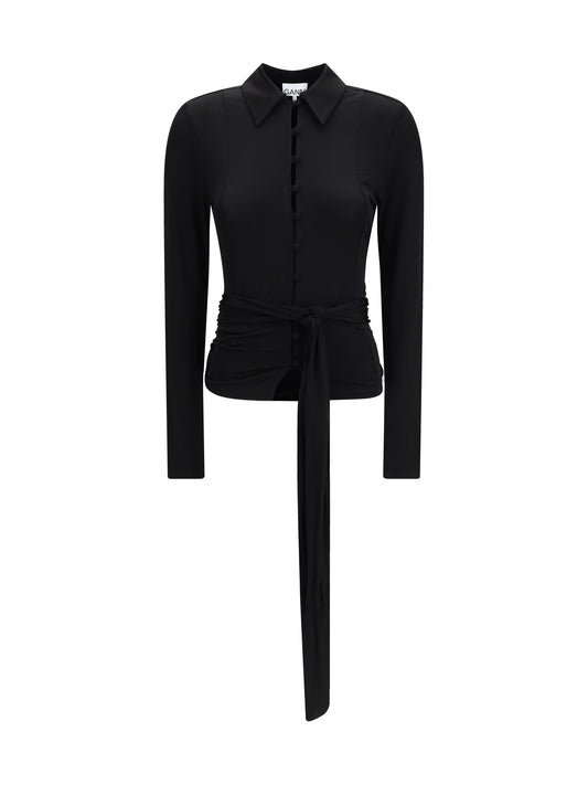Shirt Marl Mesh Black