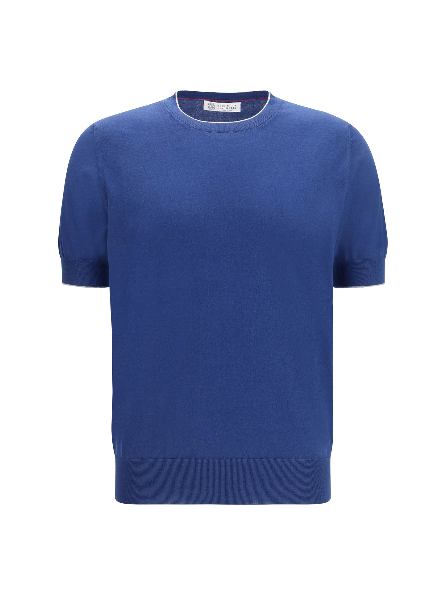 Cotton T-Shirt Blue/Light Grey