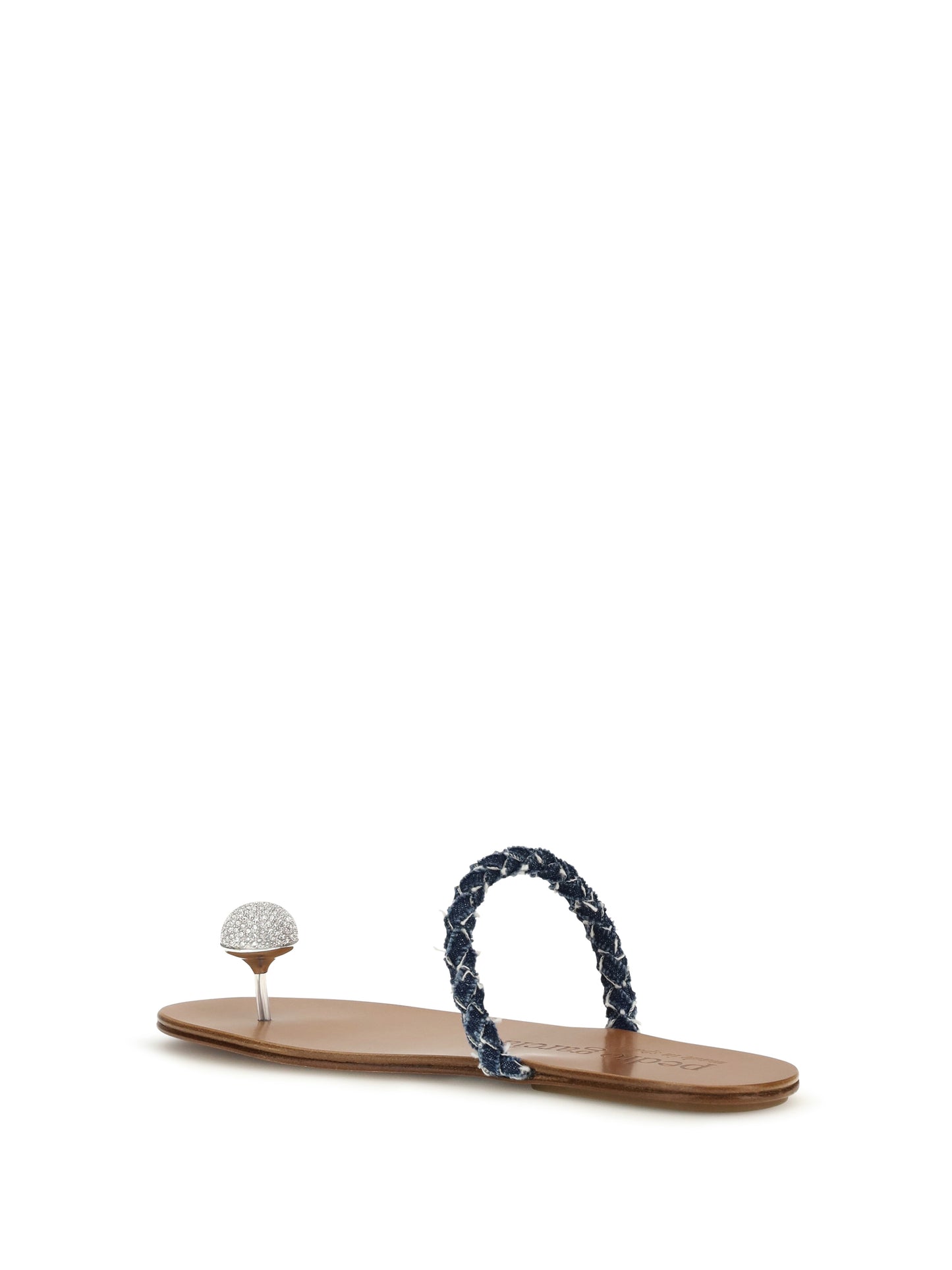 Sandals Jewel-Embellished Dark Denim