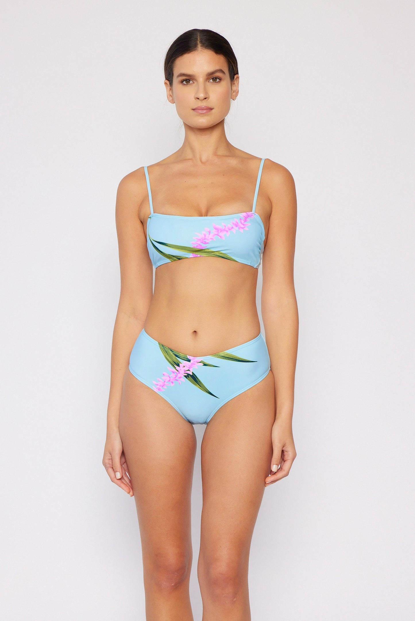 Marina West Bandeau Top Bikini Set (B2201) - Orchid Blue