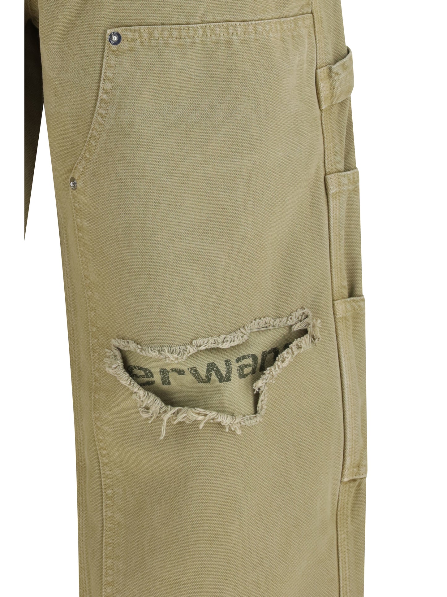 Zip Carpenter Pants Vintage Army Green