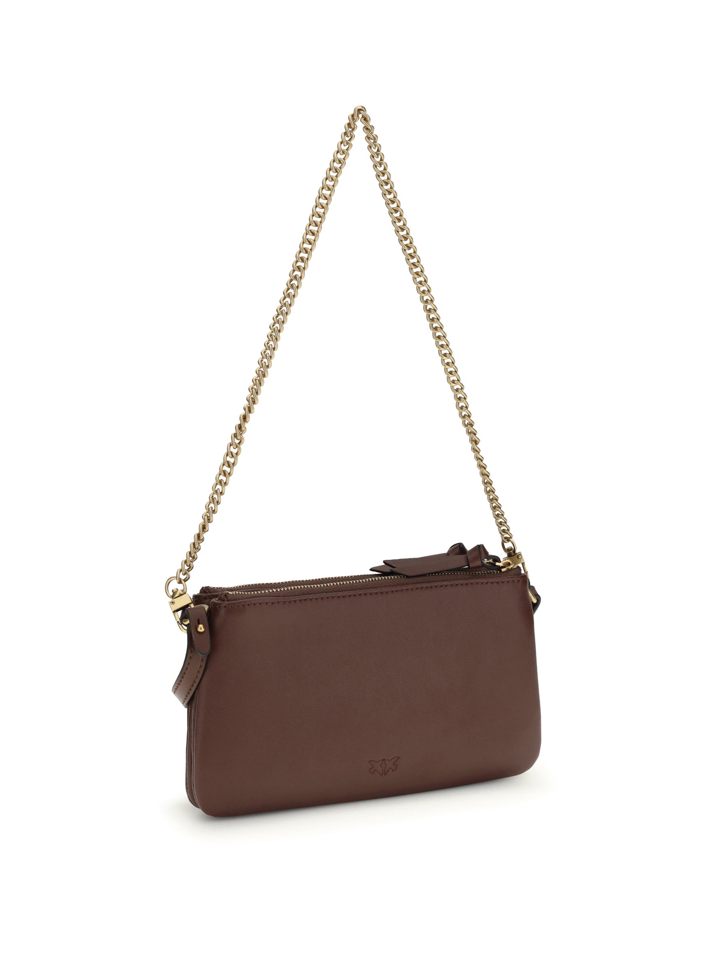 Mini Double Bag Wine Red/Antique Gold
