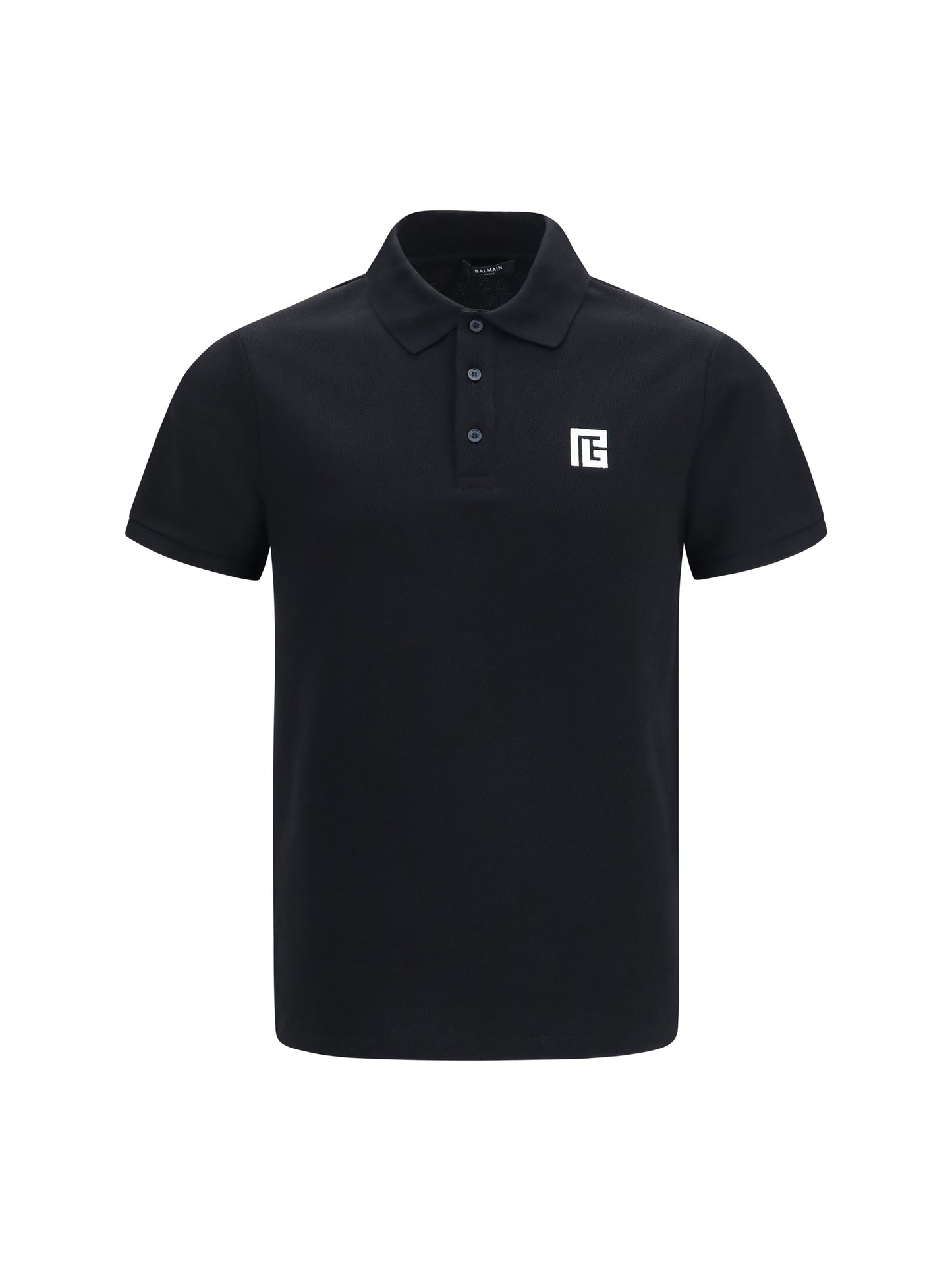 Polo Shirt PB Embroidered Black/White