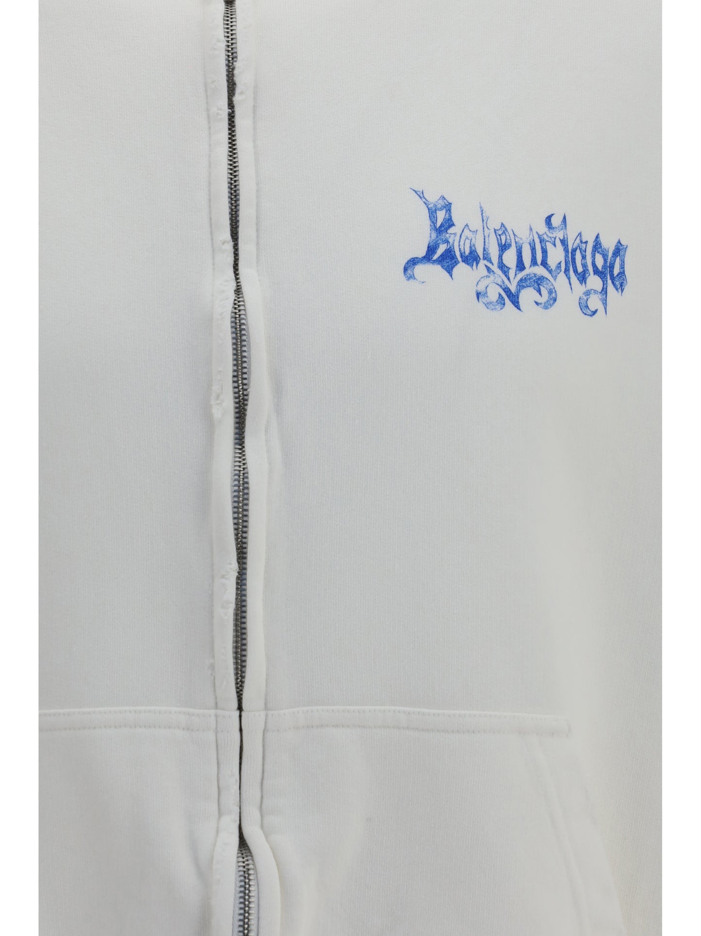 Zip Hoodie Sketchy Full White