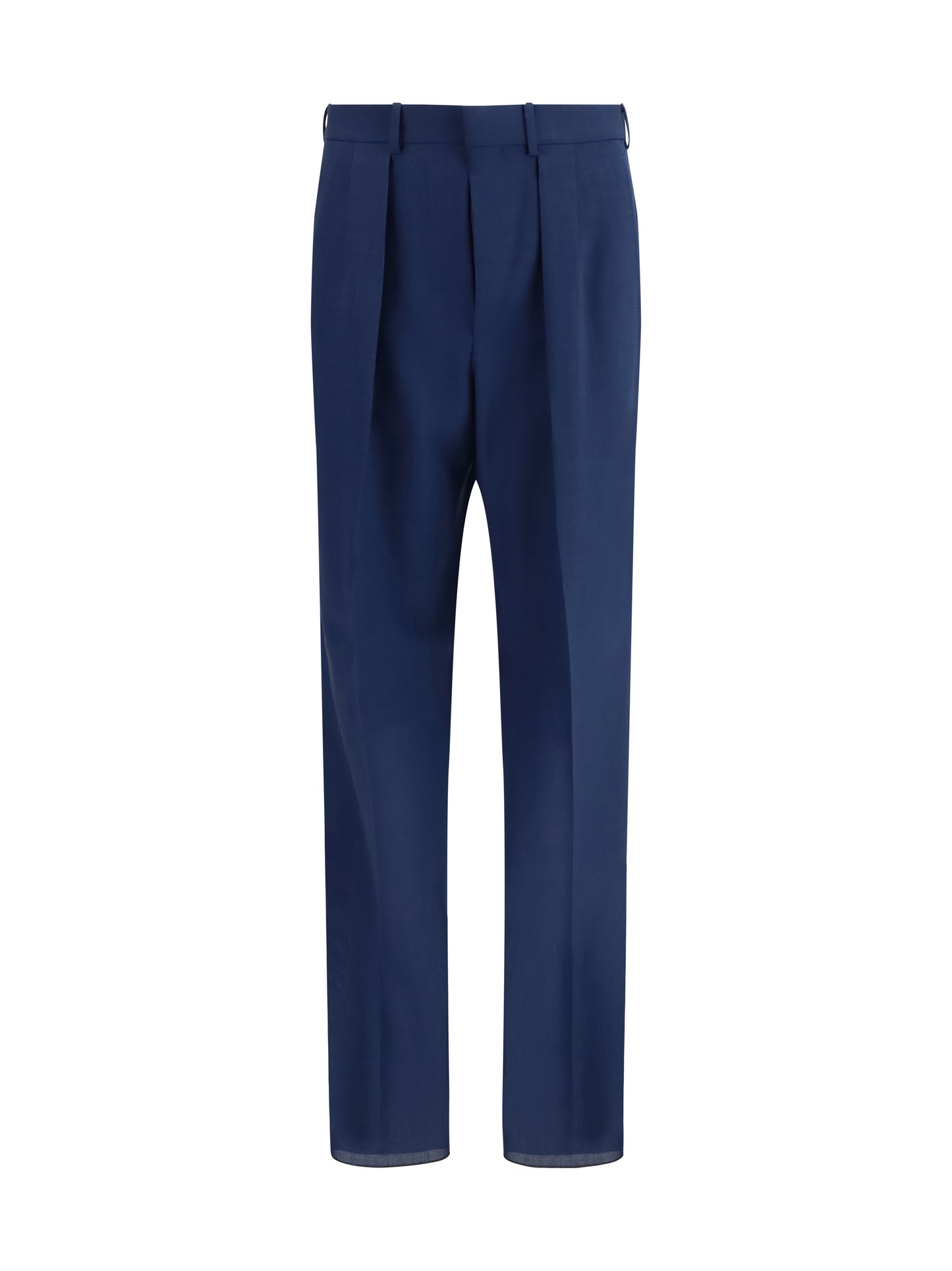 Pleated Pants Prussian Blue