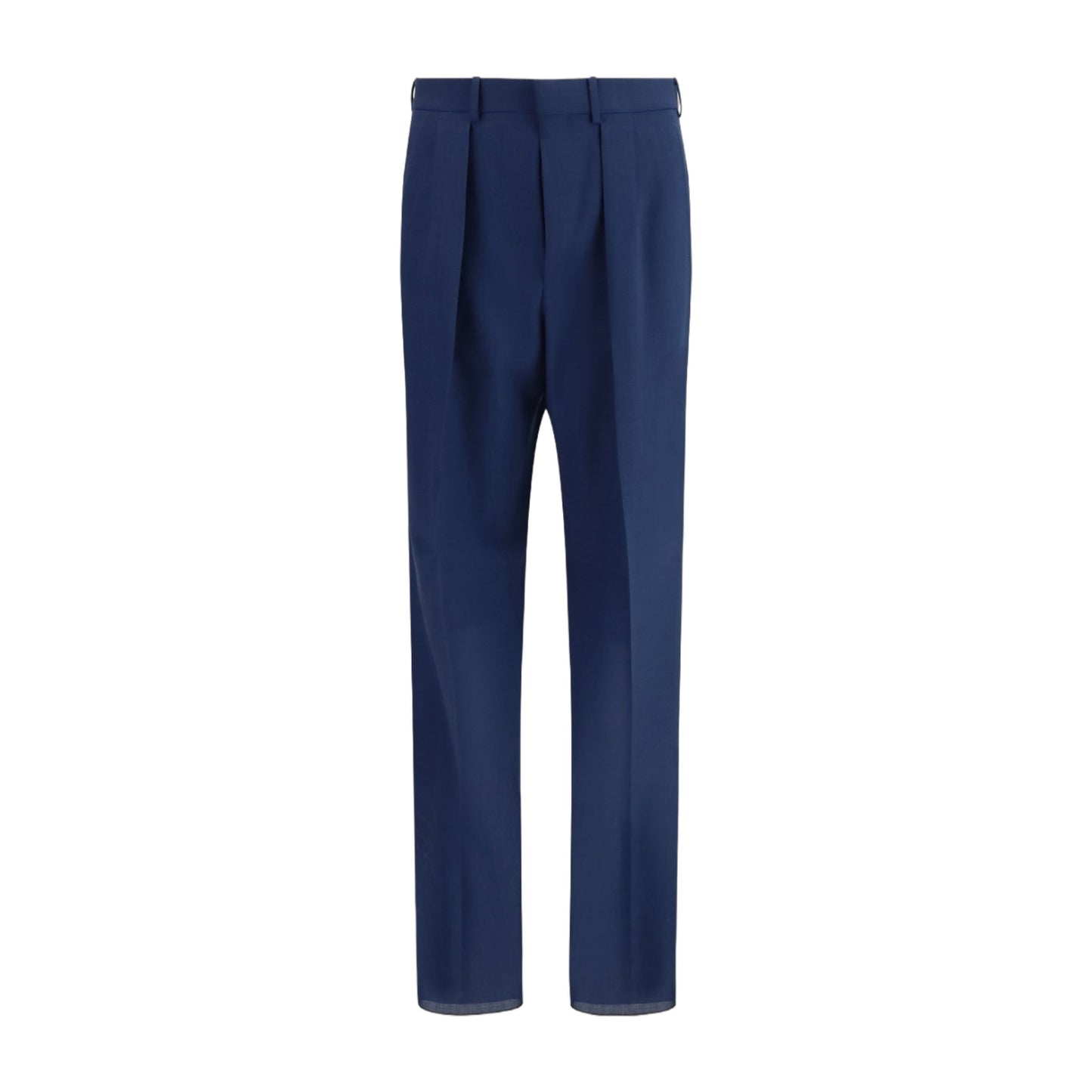 Pleated Pants Prussian Blue