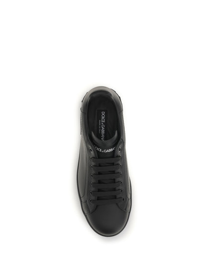 Sneakers Portofino Black Nappa Leather