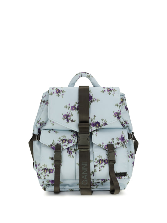 Backpack Re-Tech Nylon Iced Aqua