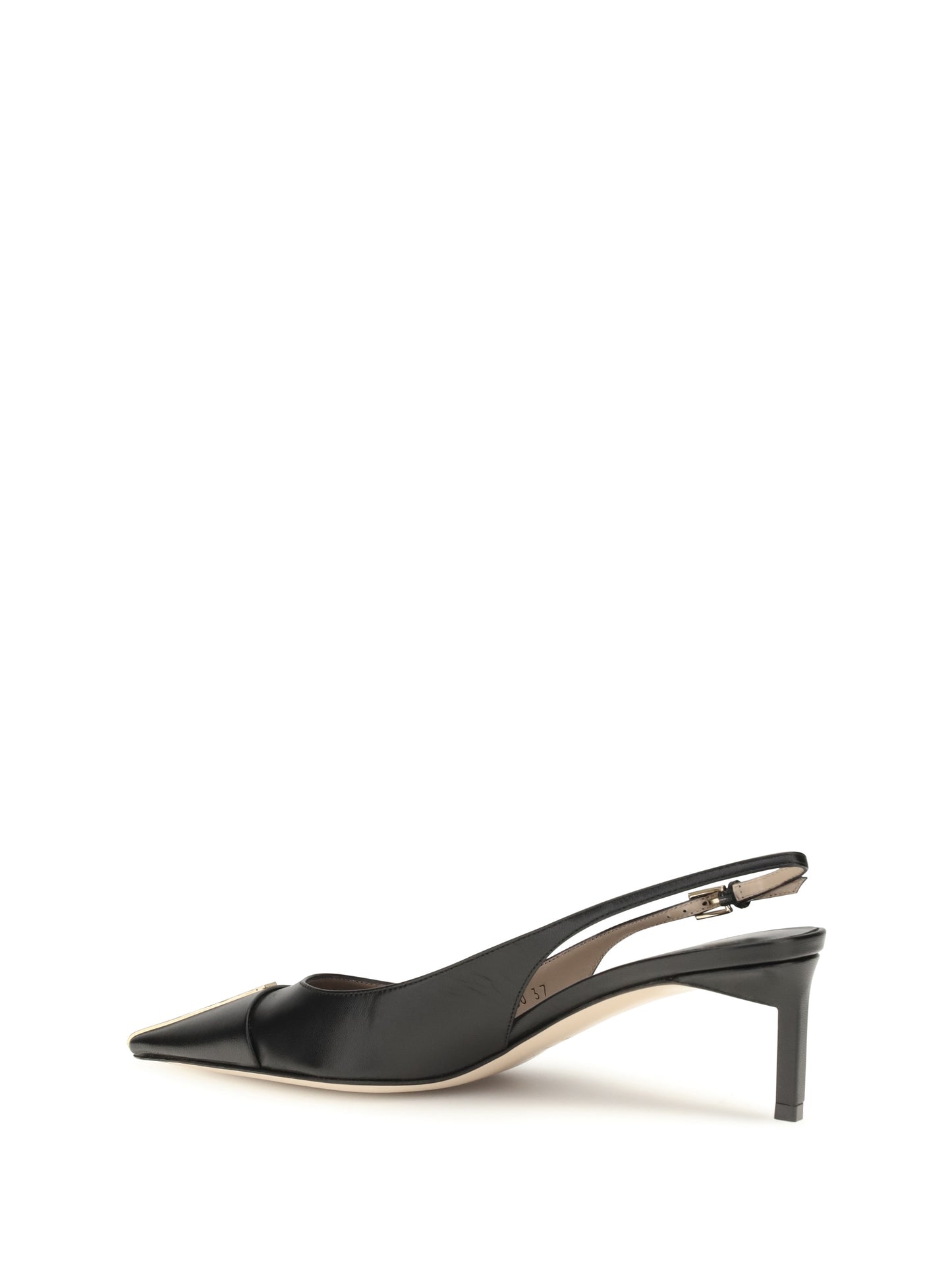 Pumps Leather Slingback Black