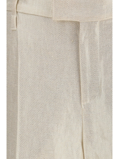 Tailored Linen Pants Panama/Platinum