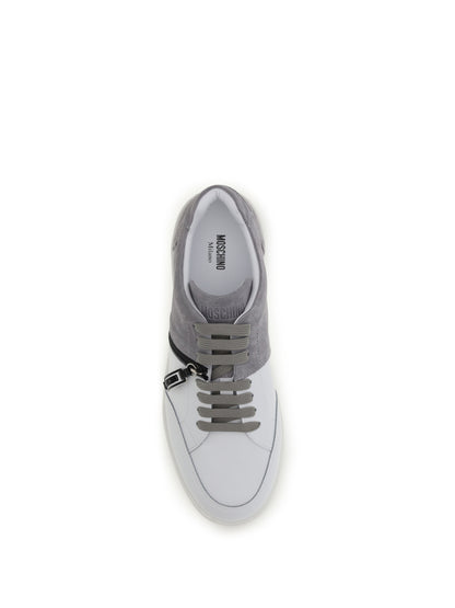 Leather Sneakers Grey/White/Black