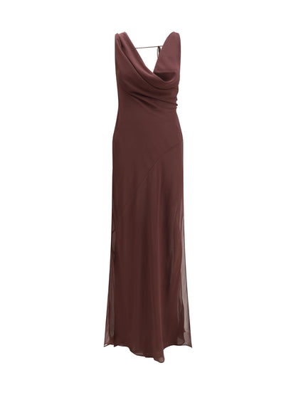 Long Dress Minerva Aubergine