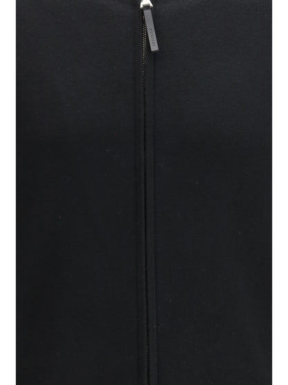 Cardigan Stretch Wool-Blend Black/White