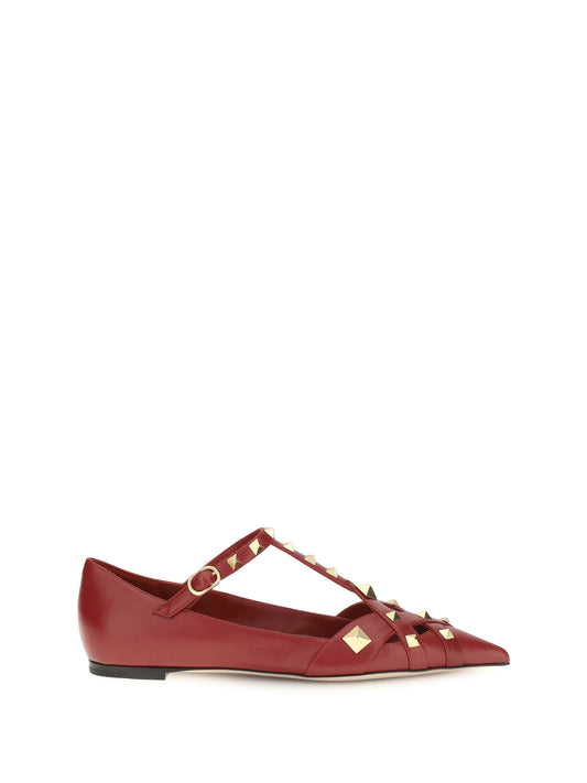 Ballerina Shoes Studdy Bright Red