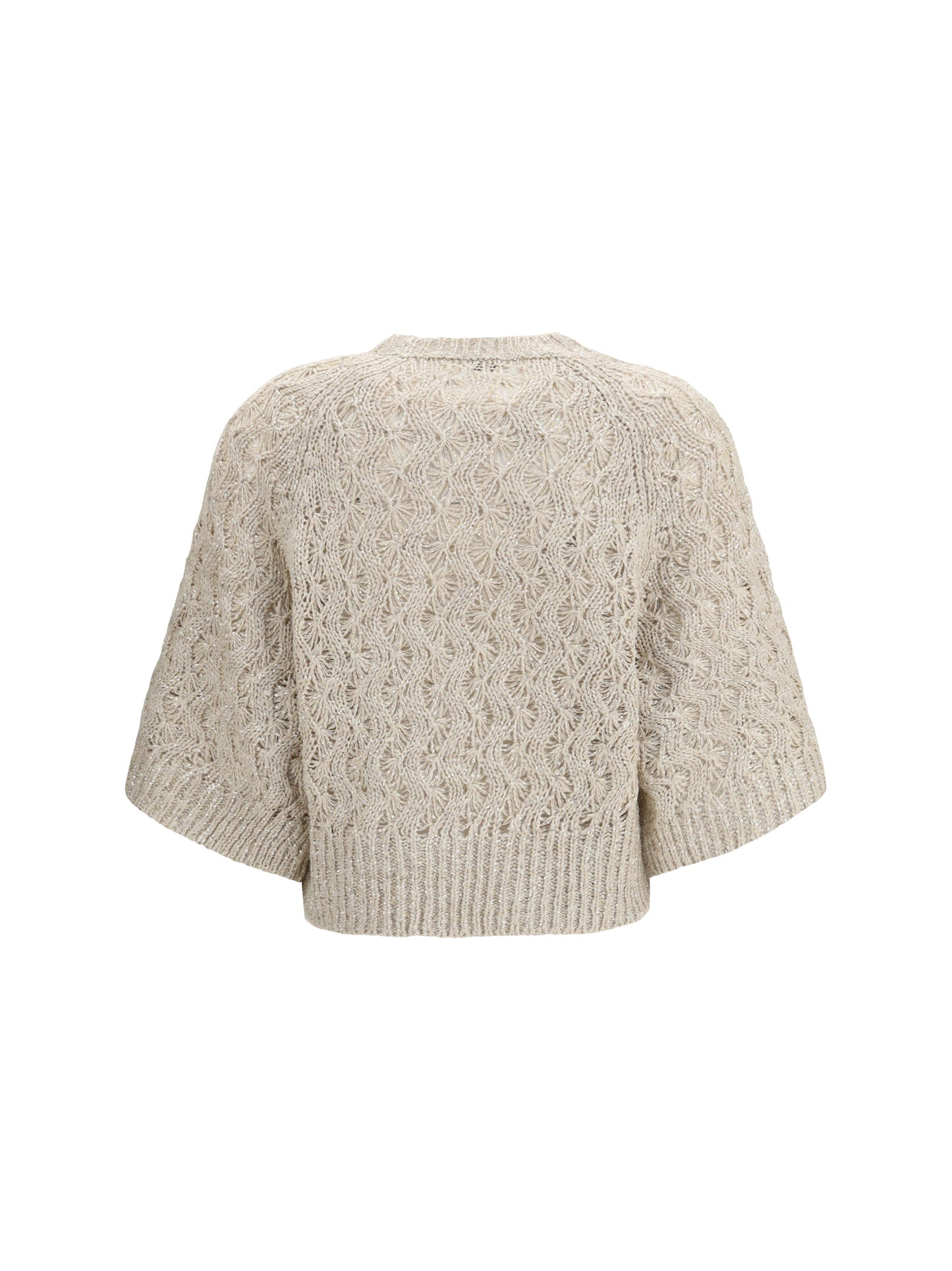 Sweater Open-Knit Silk Blend