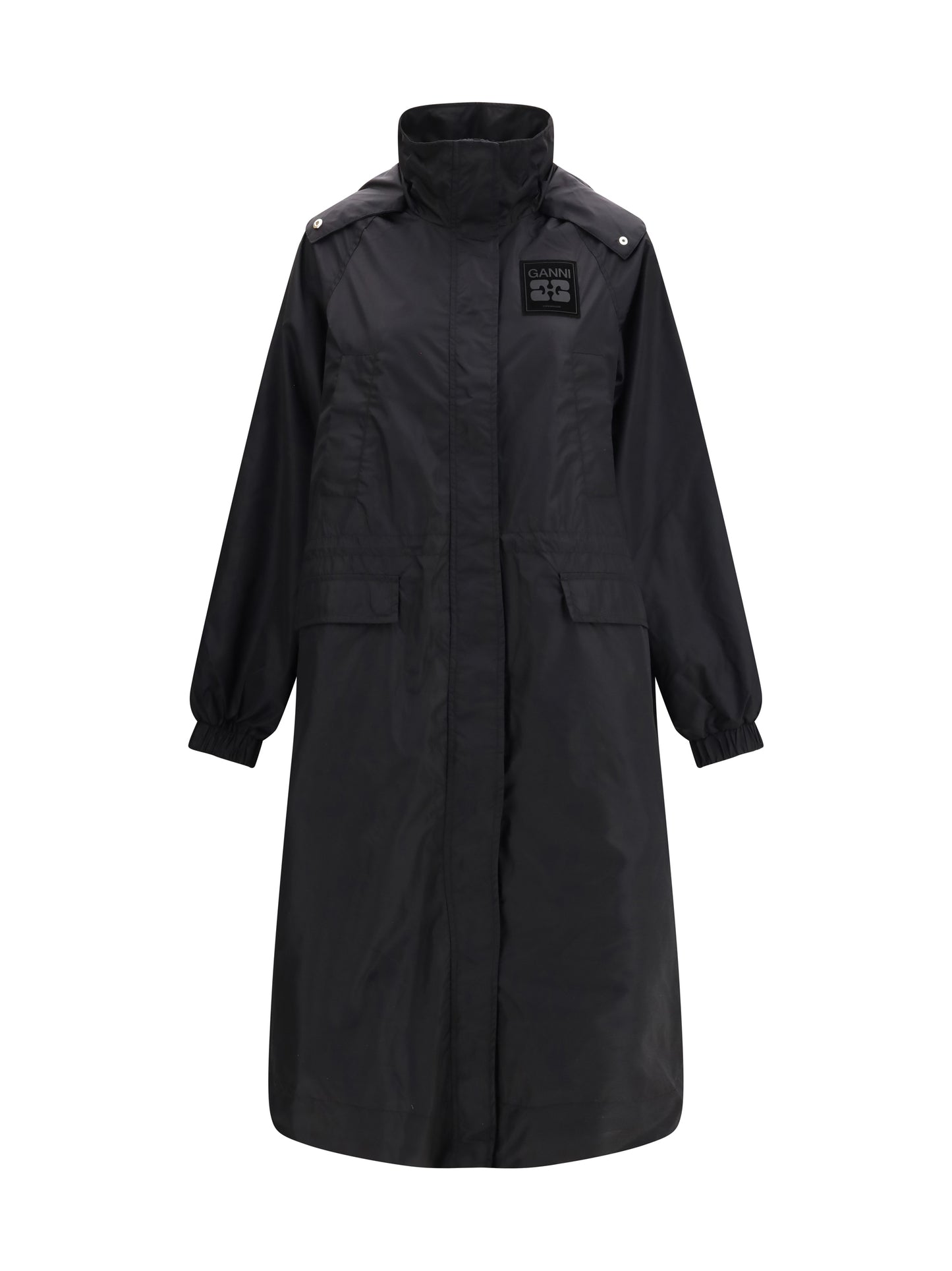 Long Parka Flyweight Banana Graphic Black