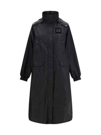 Long Parka Flyweight Banana Graphic Black
