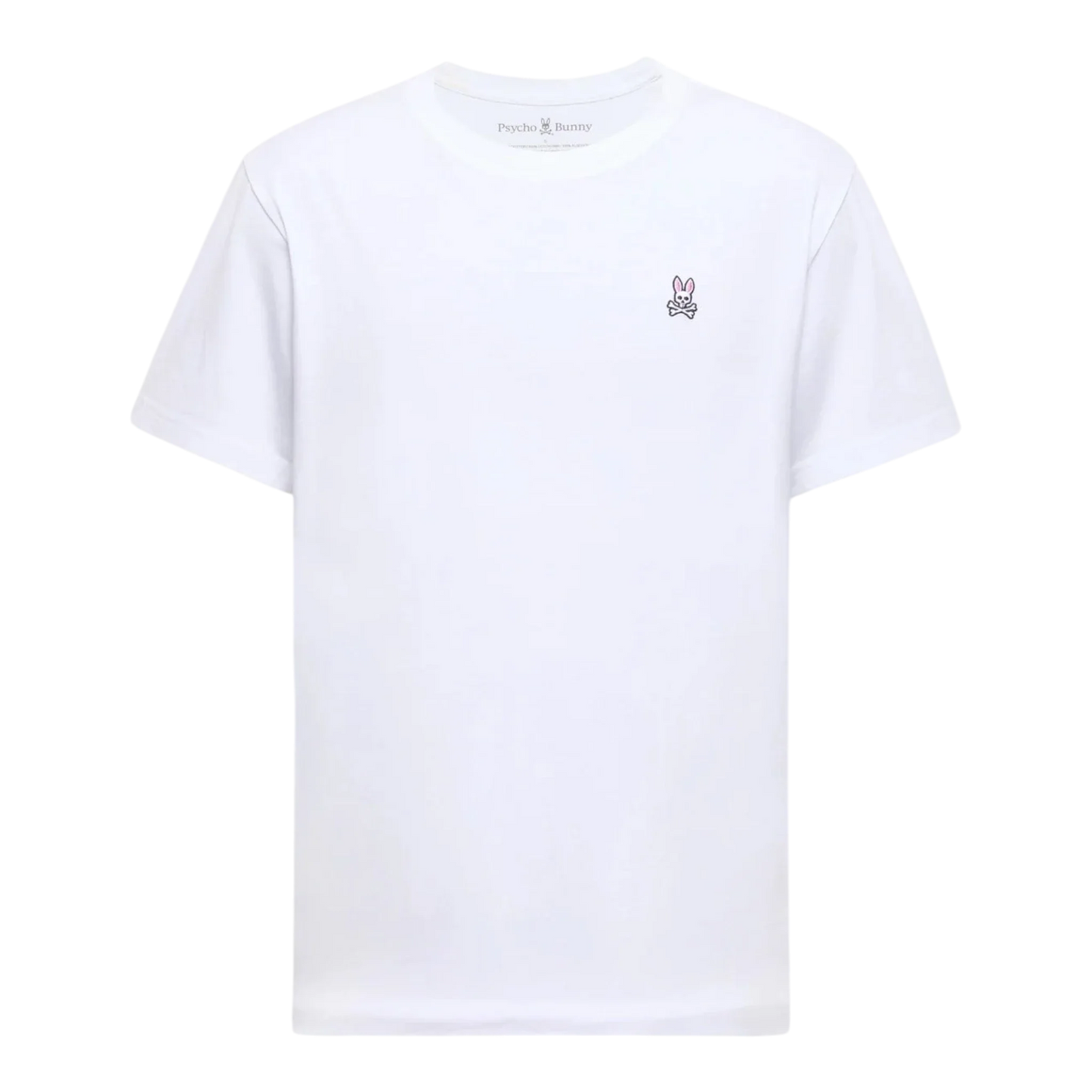 Psycho Bunny Classic Crew Neck Men's Tee — White