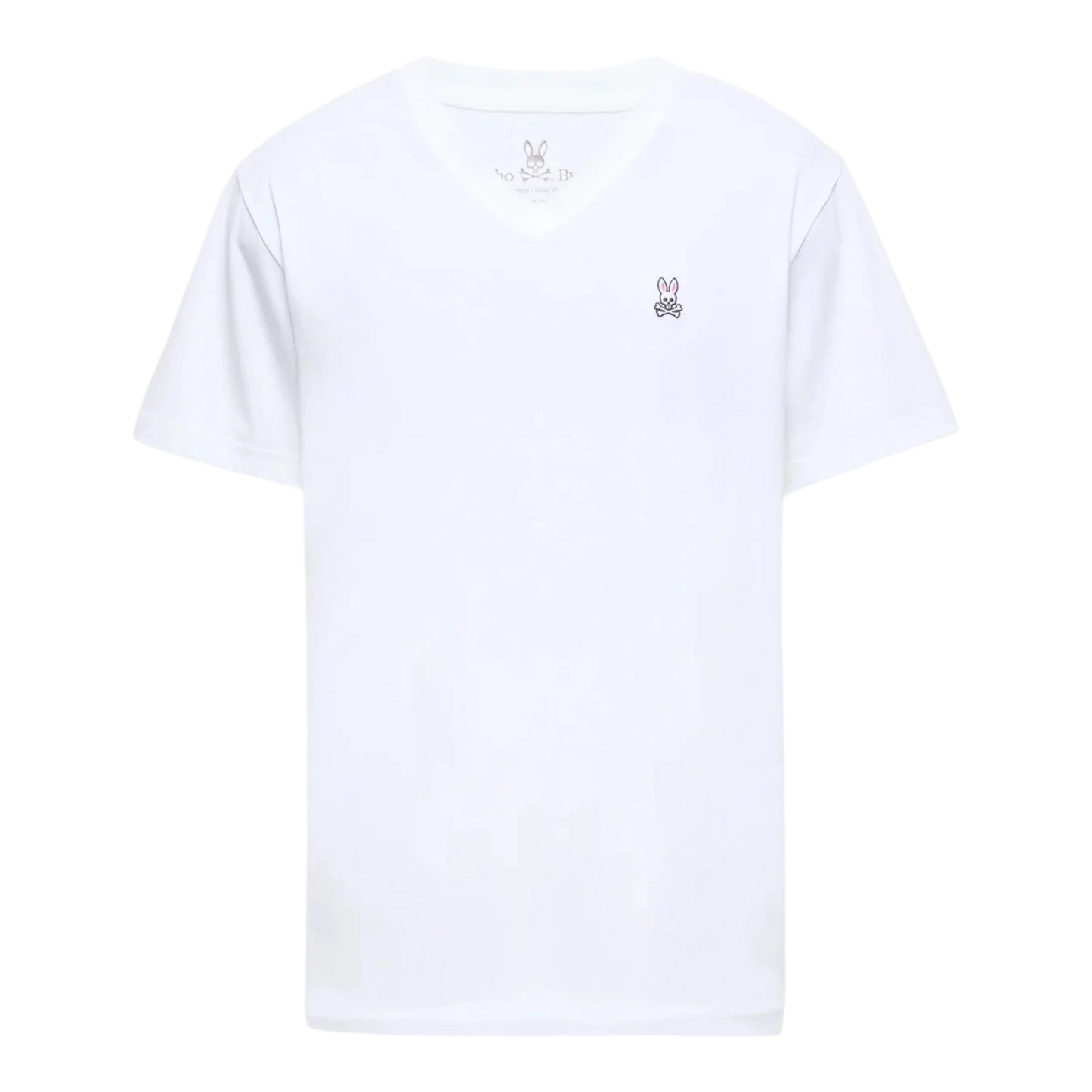 Psycho Bunny V Neck Men's Tee — White