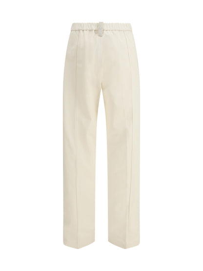 Trousers Cotton Gabardine Cream
