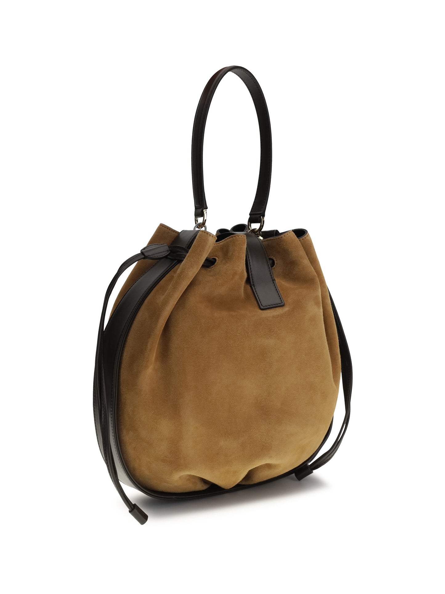 Bucket Bag Hug Buckle Natural Suede
