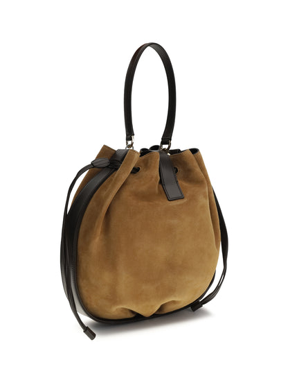 Bucket Bag Hug Buckle Natural Suede
