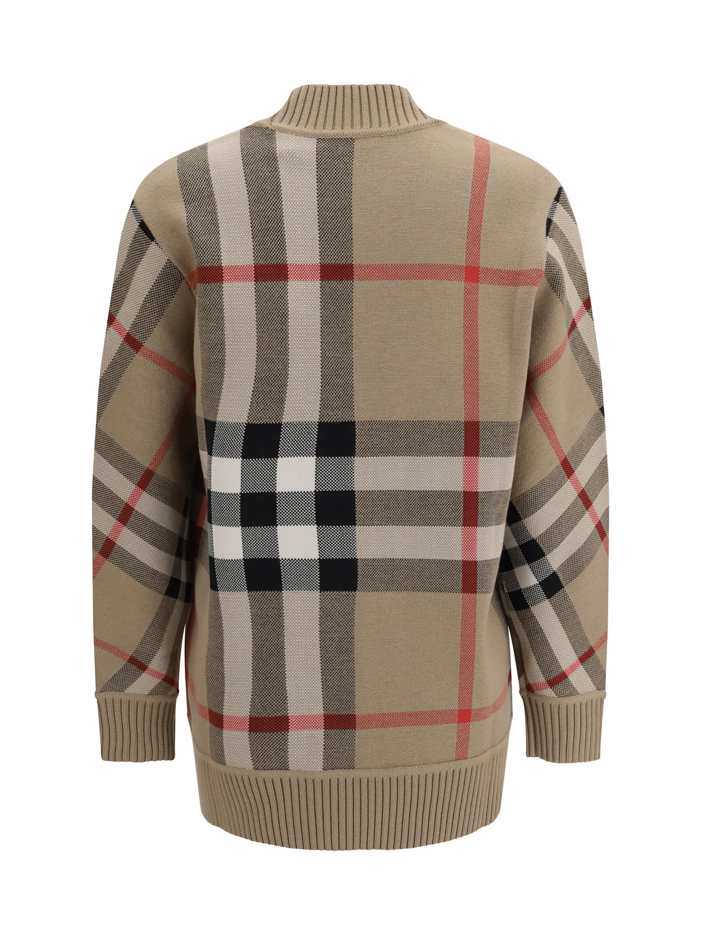 Wool Sweater Check Archive Beige