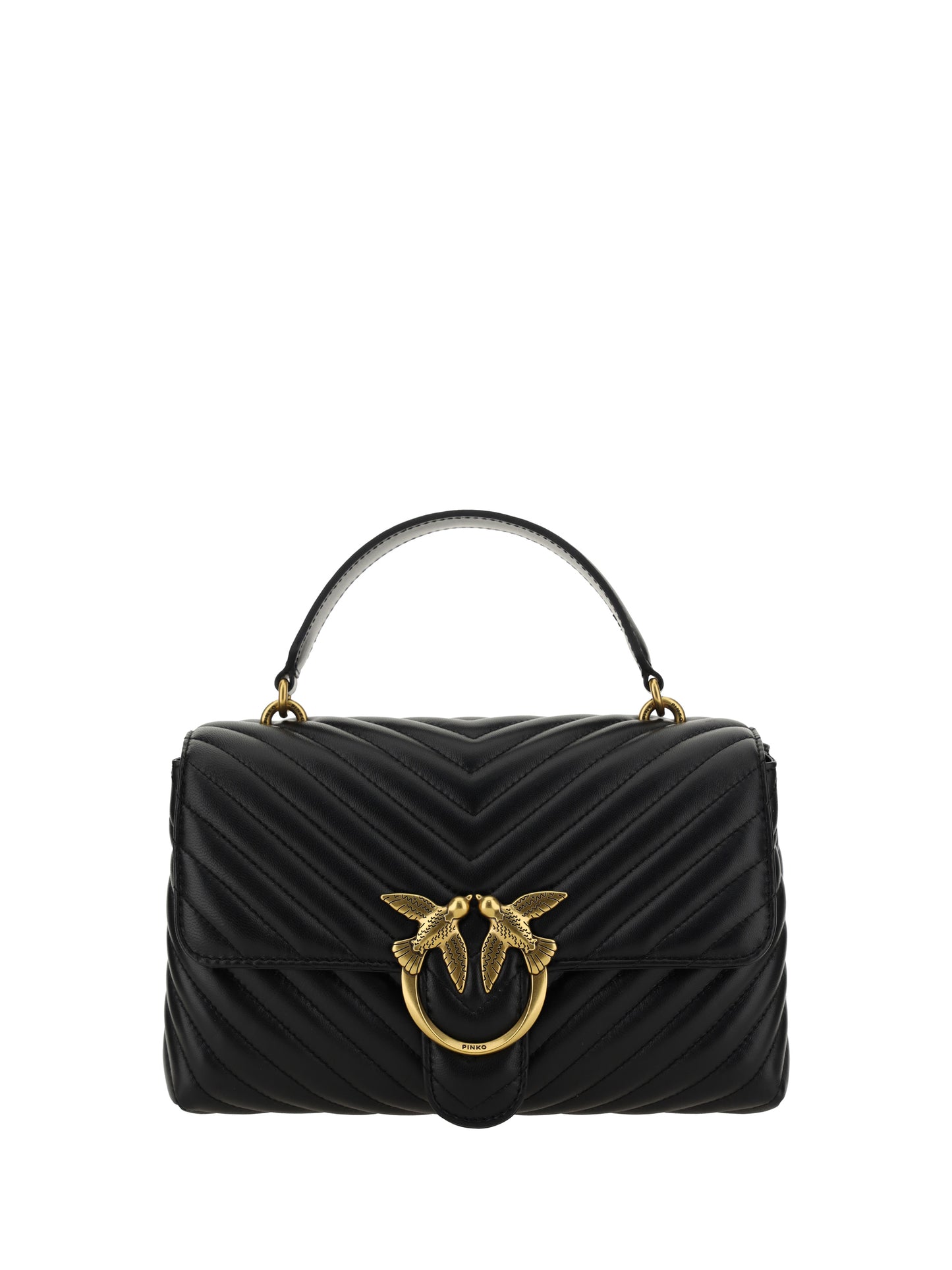 Handbag Love Lady Calfskin Black/Antique Gold