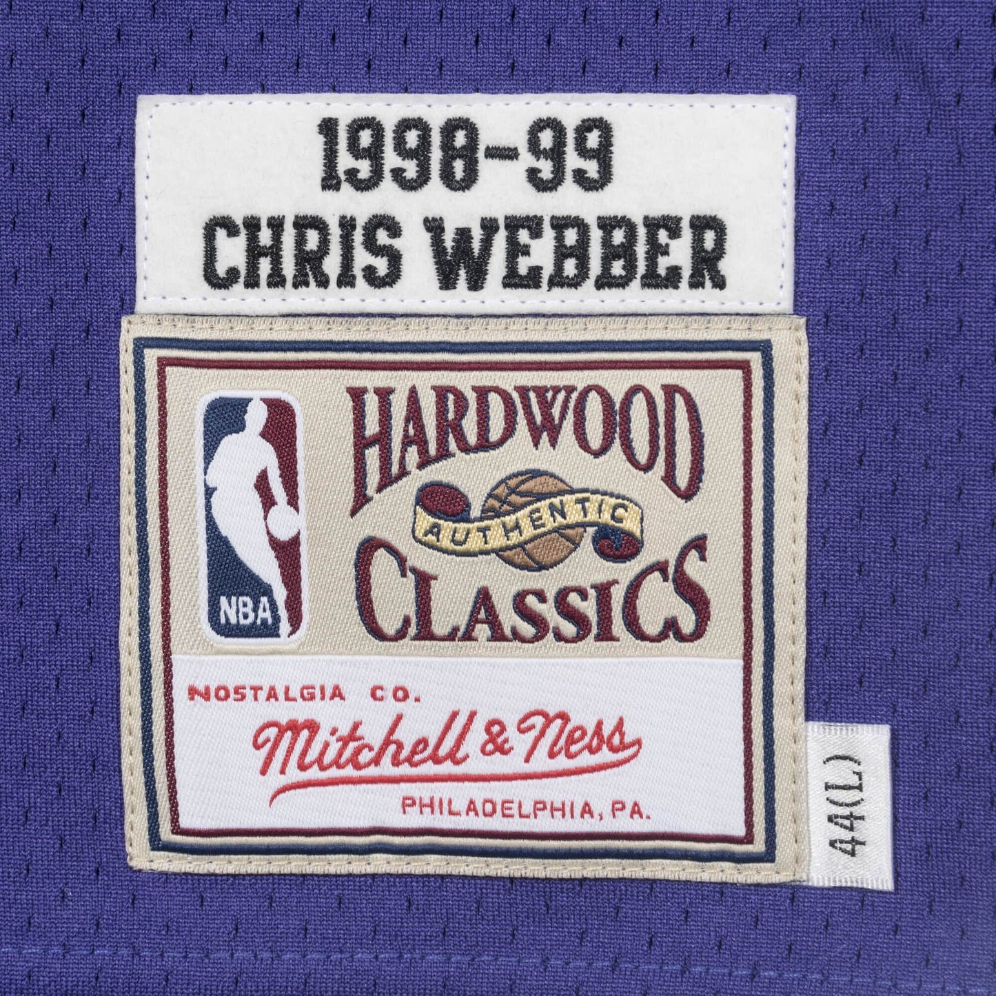 Men's Mitchell & Ness NBA Authentic Jersey Sacramento Kings Chris Webber #4