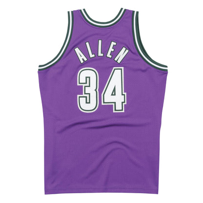 Mitchell & Ness Men's NBA Authentic Jersey Milwaukee Bucks Ray Allen #34 Jerseys