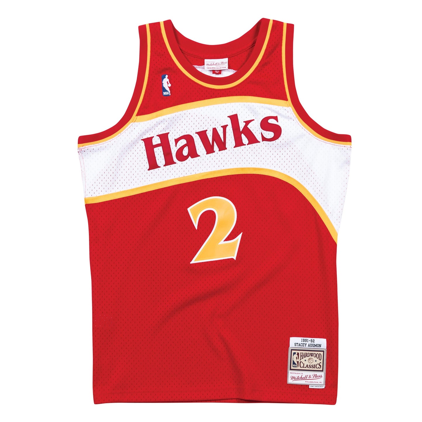 Men's Mitchell & Ness NBA Road Swingman Jersey 1991 Hawks Stacey Augmon