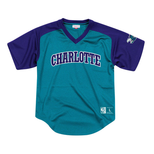 Men's Mitchell & Ness NBA Final Seconds Mesh V-Neck Hornets