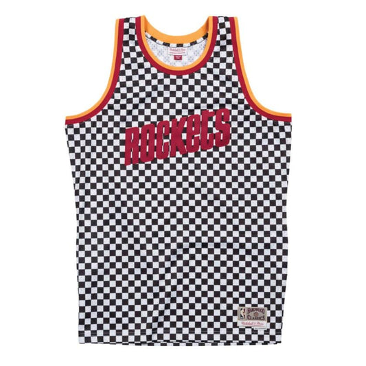 Mitchell & Ness Men's NBA Checked Swingman Jersey Houston Rockets
