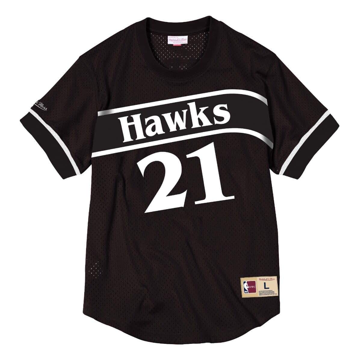 Mitchell & Ness Men's NBA Mesh Name & Number Crew Neck Dominique Wilkins Hawks