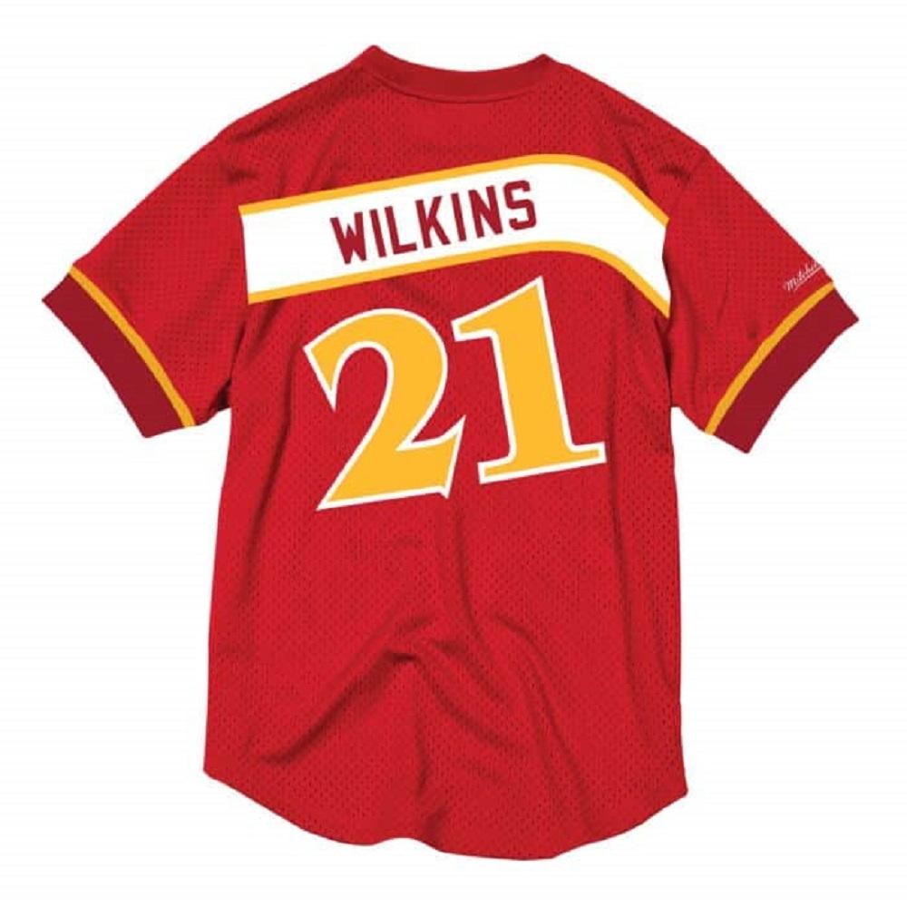 Men's Mitchell & Ness NBA Mesh Name & Number Crew Neck Dominique Wilkins Hawks