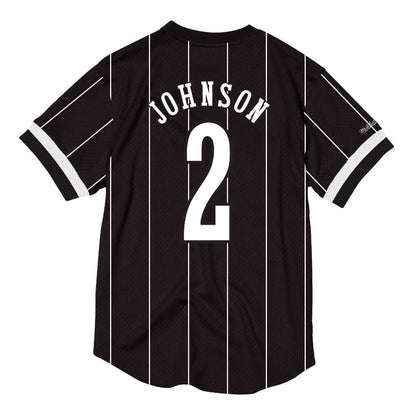 Mitchell & Ness Men's NBA Mesh Name & Number Crew Neck Larry Johnson Hornets