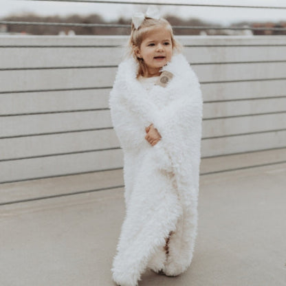 Angel Plush Blanket | Little - Whisper White