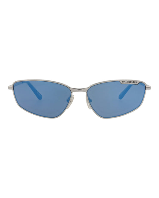 Balenciaga Square-Frame Metal Sunglasses
