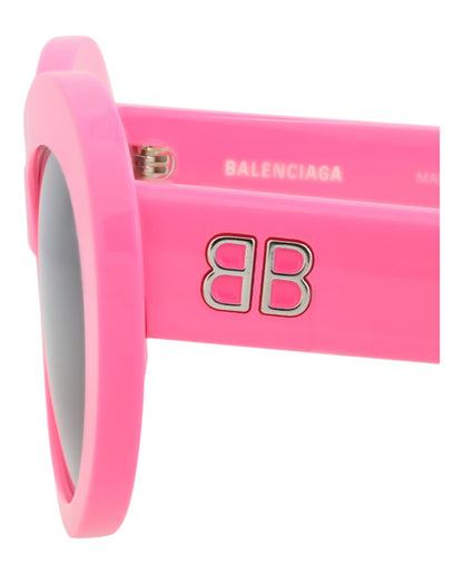 Balenciaga Round-Frame Recycled Acetate Sunglasses