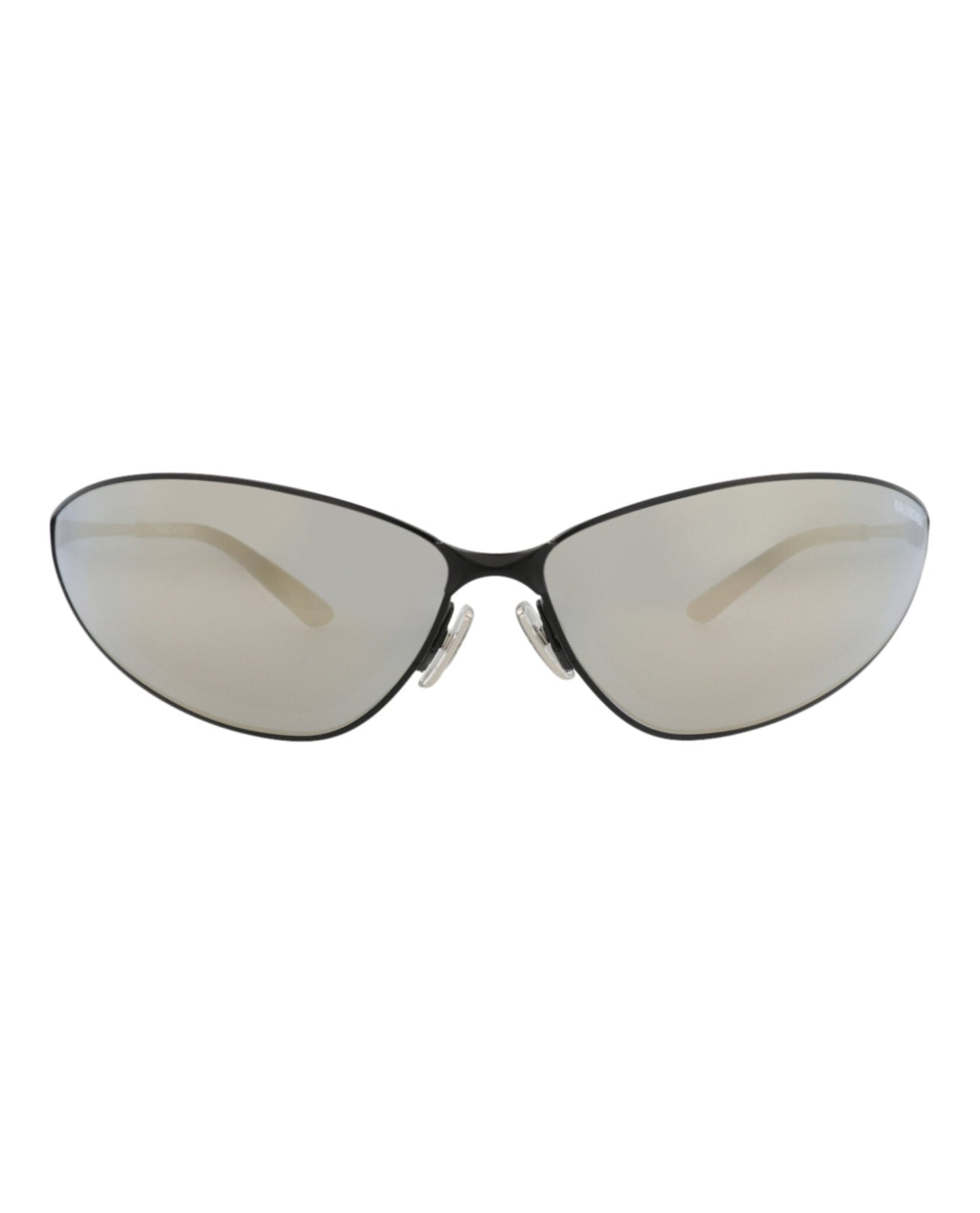 Balenciaga Shield-Frame Metal Sunglasses