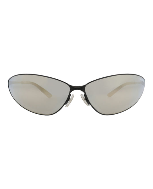 Balenciaga Shield-Frame Metal Sunglasses