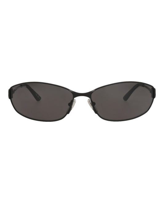 Balenciaga Square-Frame Metal Sunglasses