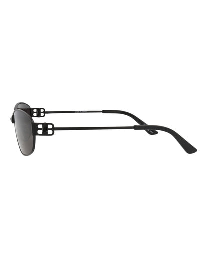 Balenciaga Square-Frame Metal Sunglasses