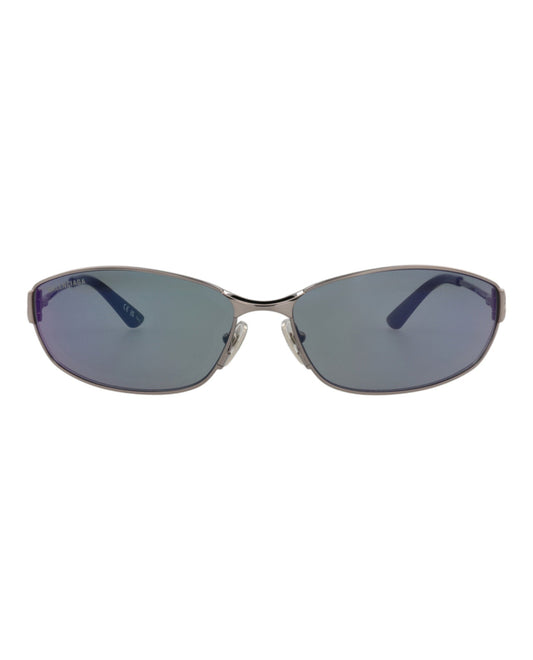 Balenciaga Square-Frame Metal Sunglasses