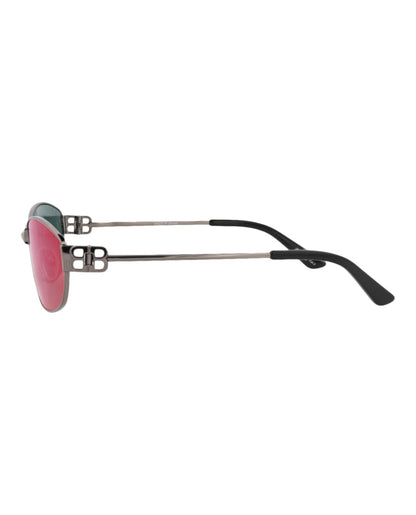 Balenciaga Square-Frame Metal Sunglasses