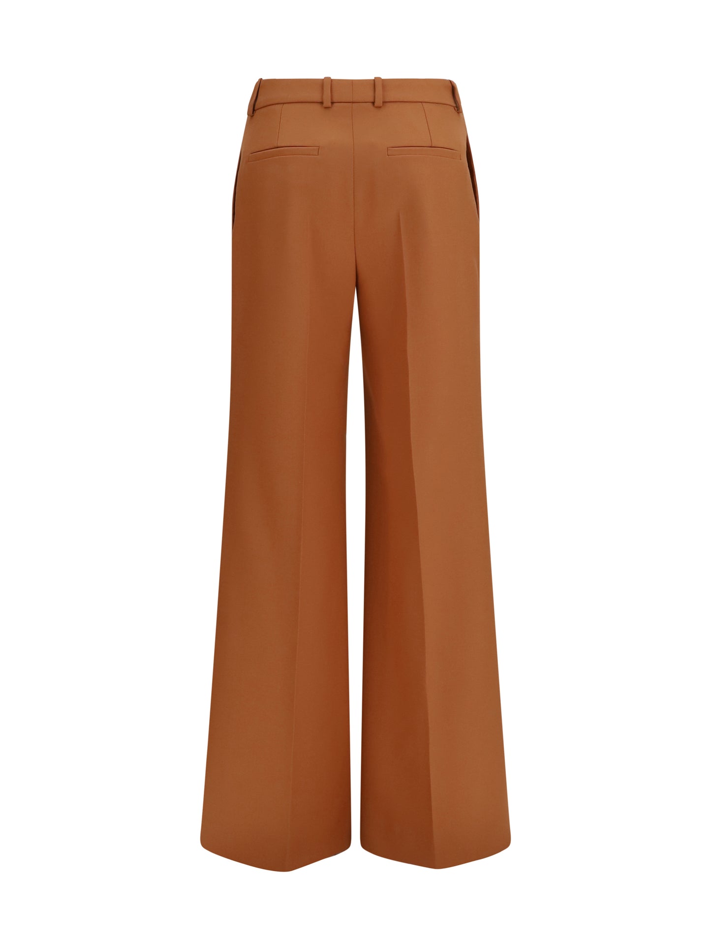 Pants High-Waisted Flared Cotton