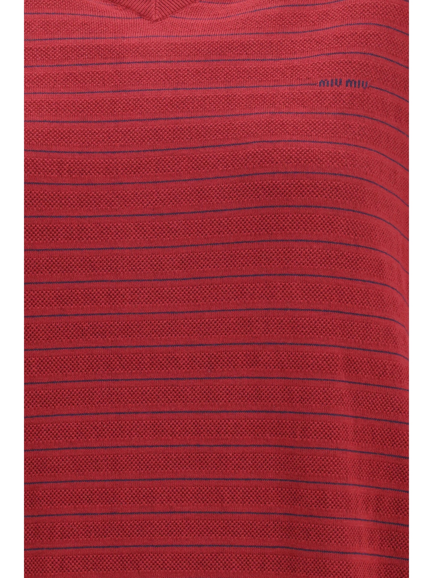Cotton V-Neck Sweater Amaranth