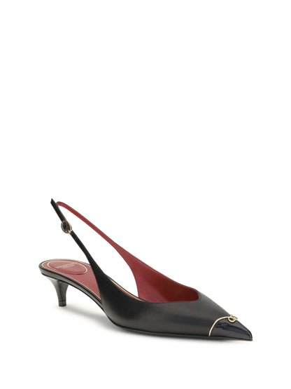 Pumps VLogo Signature Black Calf Leather