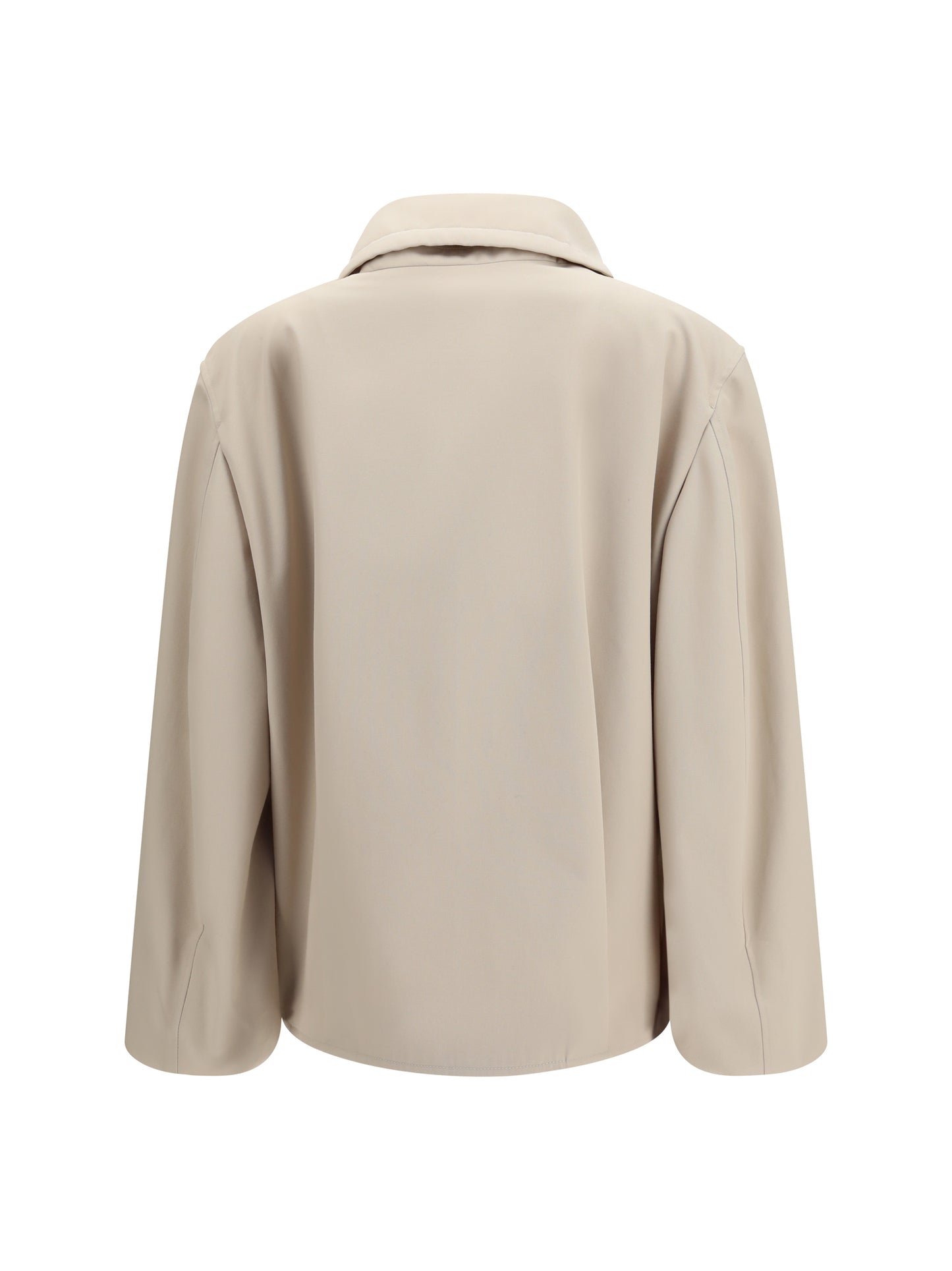 High-Neck Jacket Beige