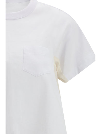 T-Shirt Light Weight Denim & Cotton Jersey White